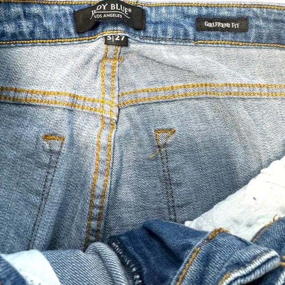 Judy Blue Girlfriend Fit High Rise Distressed Jeans Size 5/27 - Picture 4 of 10